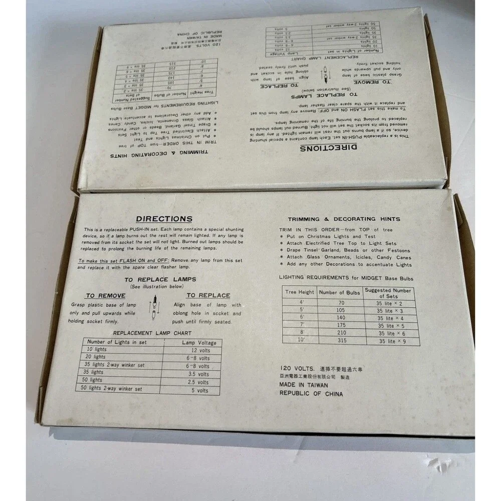 Vintage Christmas Lights Mini Clear Boxed Set ‎ - Sterling Lite 50 - Tested